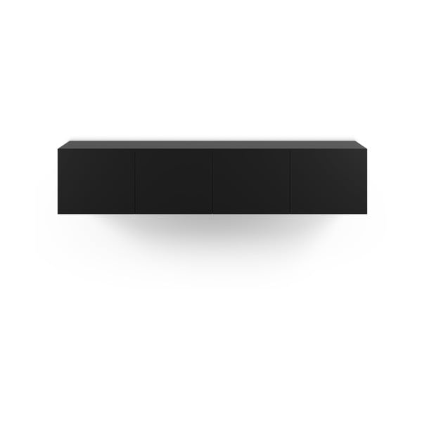 Černý TV stolek 180x38x35 cm Daroca – Marckeric