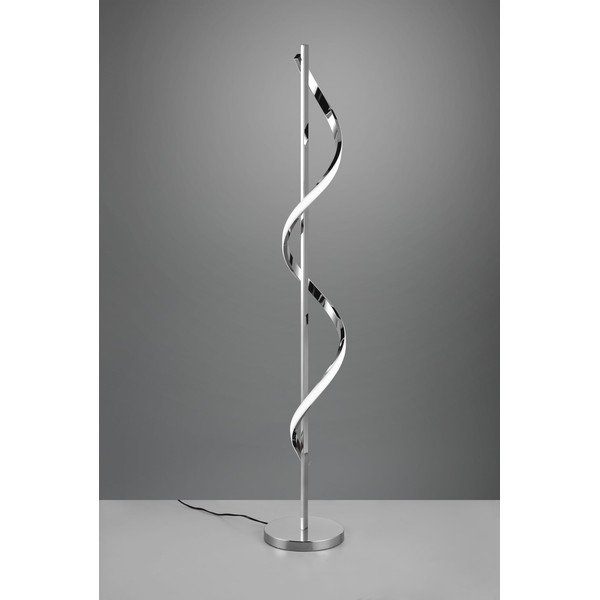 LED stmívatelná stojací lampa v leskle stříbrné barvě (výška 120 cm) Isabel – Reality-image-2