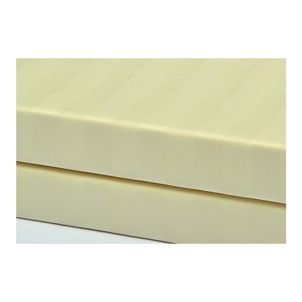 Světle žluté damaškové povlečení na jednolůžko 140x200 cm Damask -image-1