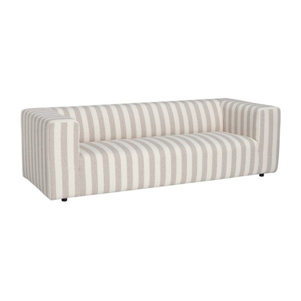 Béžová/krémová žinylková pohovka 220 cm Lisa – Ellos Home