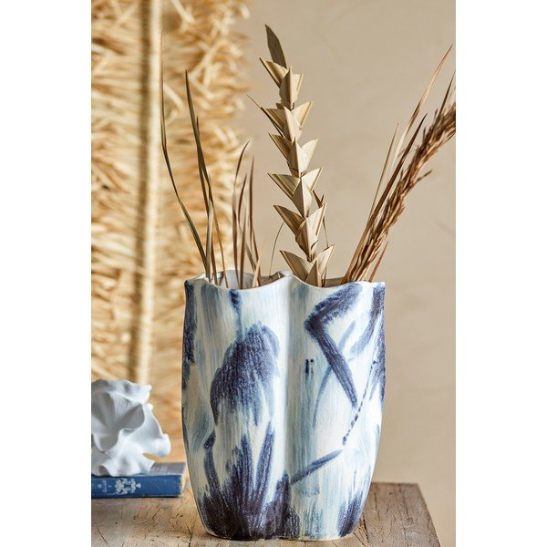 Černobílá váza z kameniny (výška 37 cm) Elira – Bloomingville-image-1