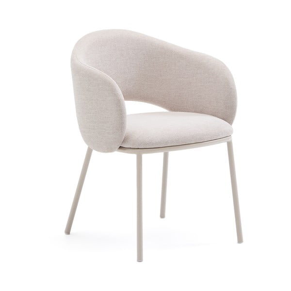 Krémové čalouněné jídelní křeslo Maina – Kave Home