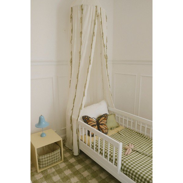 Zelený pratelný/ručně tkaný bavlněný dětský koberec 90x120 cm Vichy – Lorena Canals-image-3