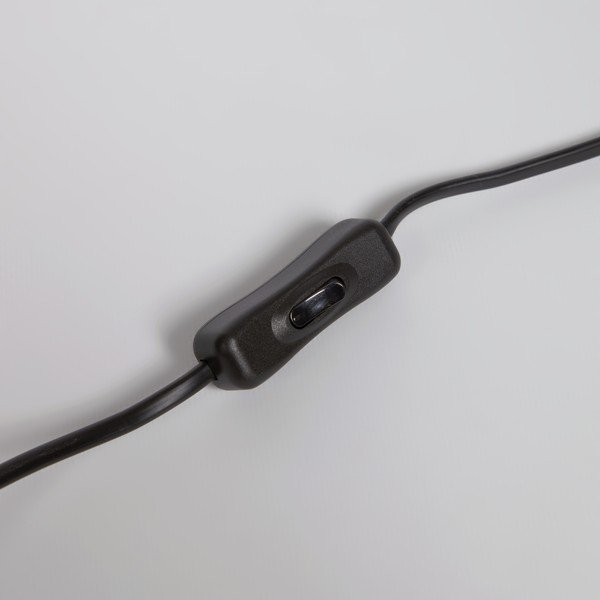 Bílo-černá stolní lampa se skleněným stínidlem (výška 22 cm) Seina – Kave Home-image-4