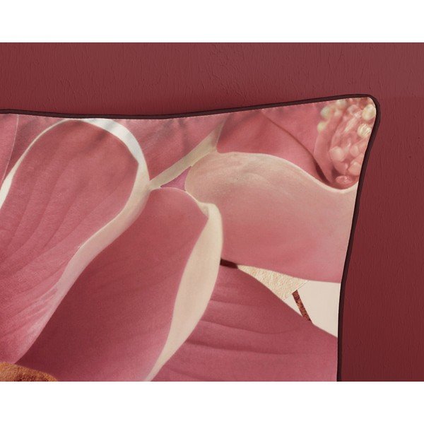 Růžové/béžové povlečení na jednolůžko/prodloužené z bavlněného saténu 140x220 cm Chaja – Descanso-image-3