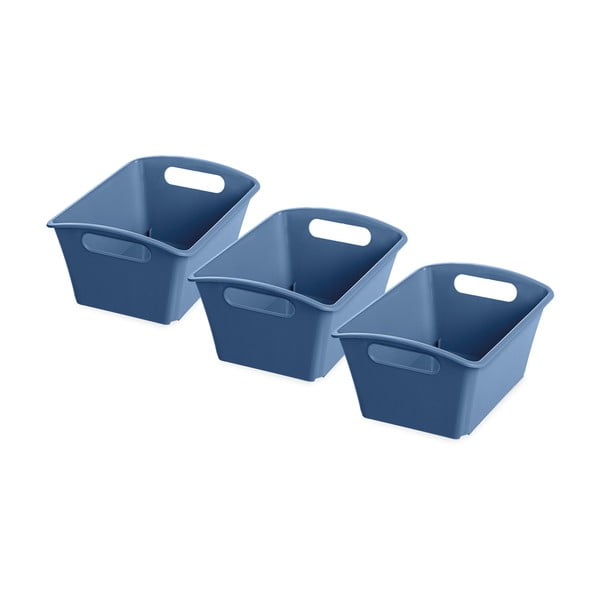 Plastové úložné boxy v sadě 3 ks Qin – Domopak
