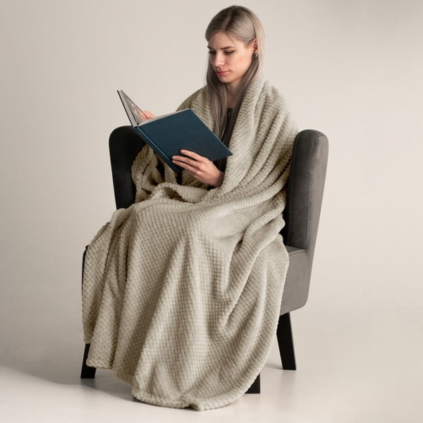 Světle hnědá deka z mikrovlákna DecoKing Henry, 150 x 200 cm-image-1