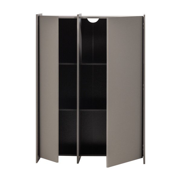 Šedá skříňka v dekoru jasanu 102x140x44 cm Brock – WOOOD-image-2