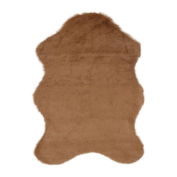 Hnědý koberec z umělé kožešiny Tavsantuyu Brown, 80 x 105 cm