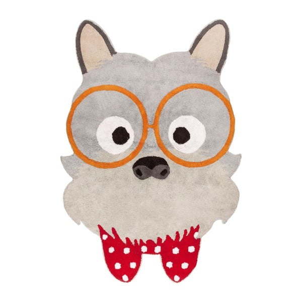 Koberec z čisté bavlny Mr. Fox Vlk, 102 x 144 cm