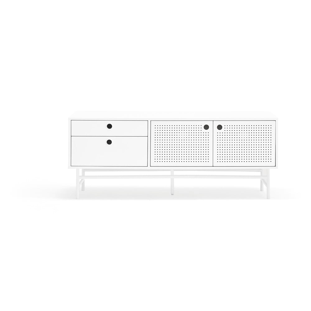 Bílý TV stolek 140x52 cm Punto - Teulat