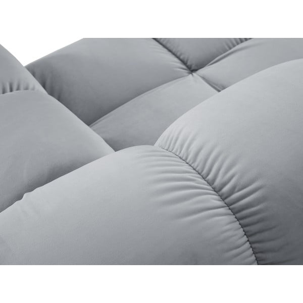 Světle modrá sametová pohovka 282 cm Bellis – Micadoni Home-image-1