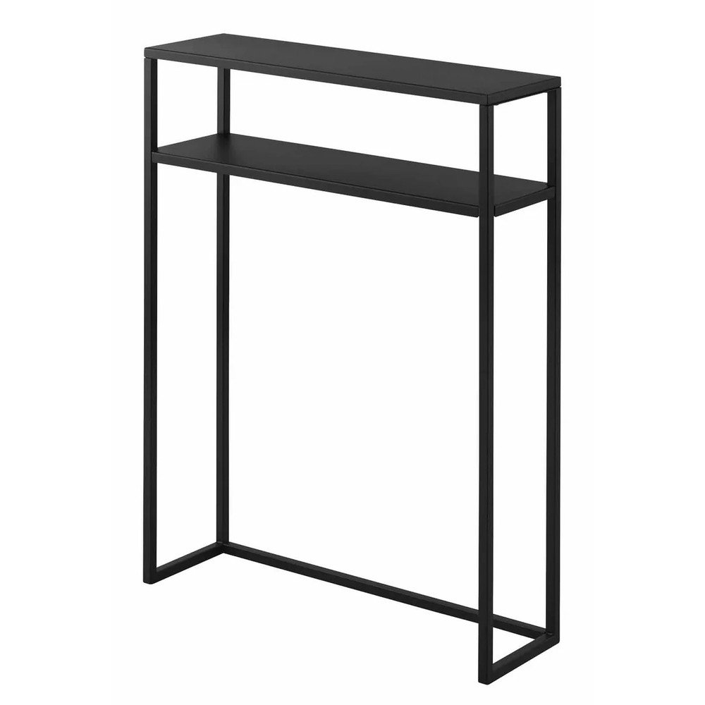 Černý kovový konzolový stolek 18x60 cm Tower – YAMAZAKI