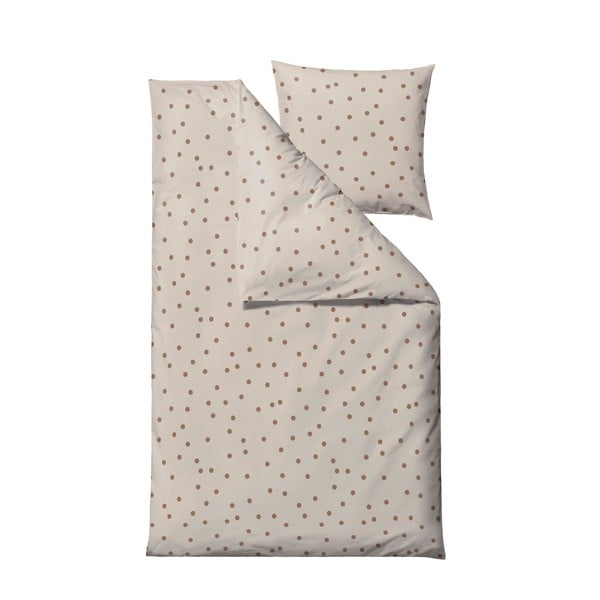 Hnědé povlečení na jednolůžko z bavlněného saténu 140x200 cm Solaris – Södahl