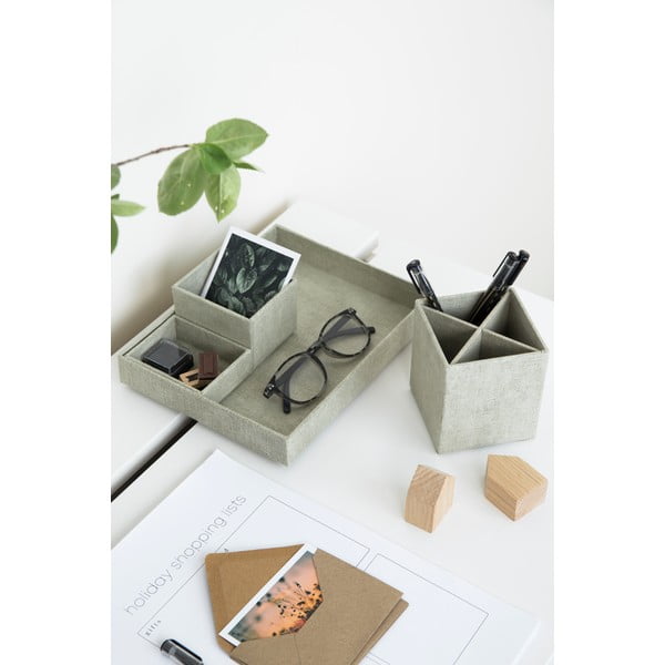 4dílný béžový stolní organizér Bigso Box of Sweden Lena-image-3