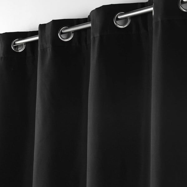 Černý termo závěs z mikrovlákna 135x260 cm Micropolar – douceur d'intérieur-image-1