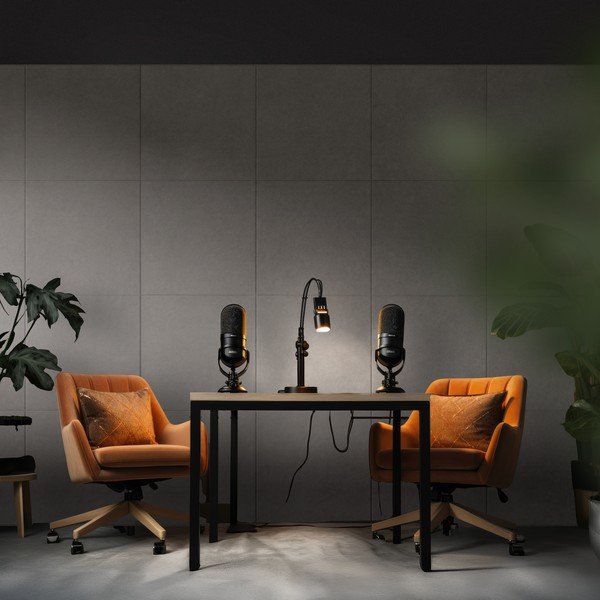 Látkové akustické panely v sadě 2 ks 60x60 cm Concrete II – Styler-image-2