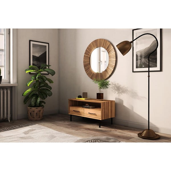 TV stolek z dubového dřeva v přírodní barvě 90x50 cm Abies – The Beds-image-4