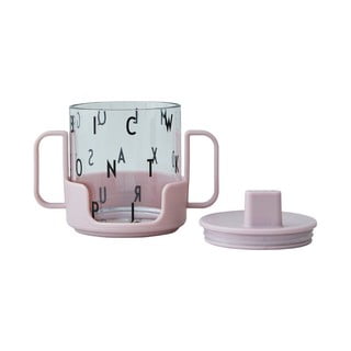 Levandulově fialový dětský hrnek Design Letters Grow With Your Cup