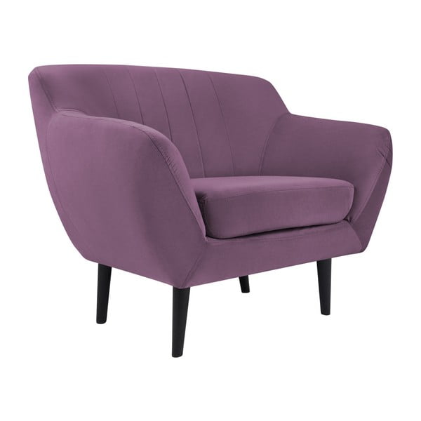 Fialové křeslo Mazzini Sofas Toscane, černé nohy-image-1