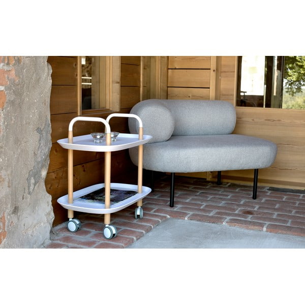 Bílý servírovací vozík na kolečkách Tenzo Wagon Beech-image-4