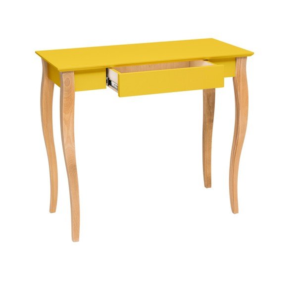 Žlutý psací stůl Ragaba Lillo, délka 85 cm-image-1
