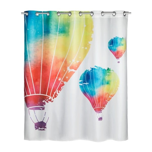 Sprchový závěs s protiplísňovou povrchovou úpravou Wenko Baloons, 180 x 200 cm