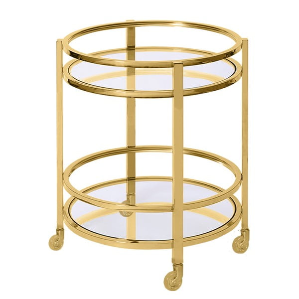 Pojízdný stolek ve zlaté barvě Artelore Meyer