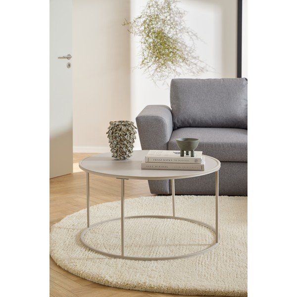 Šedý ocelový kulatý konferenční stolek ø 80 cm Seaford – Actona-image-1