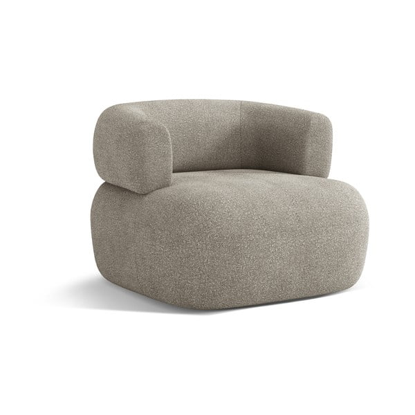 Světle šedé křeslo z textilie bouclé Jenny – Micadoni Home