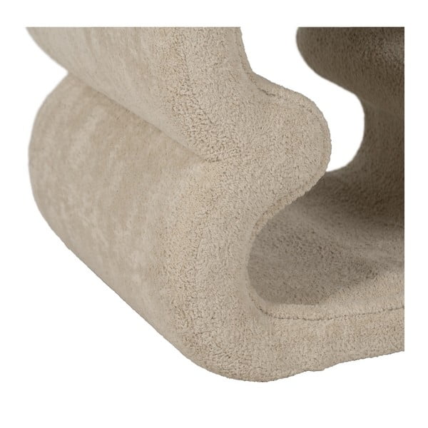 Béžový taburet z textilie bouclé – Ixia-image-4