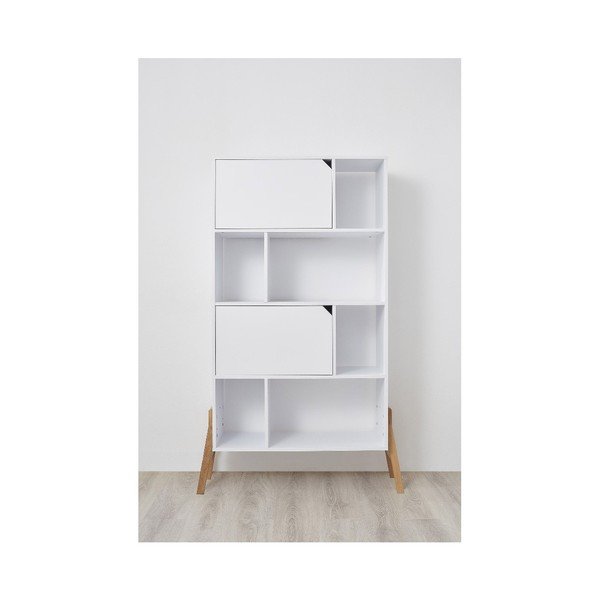 Bílá knihovna z dubového dřeva BELLAMY Lotta-image-4