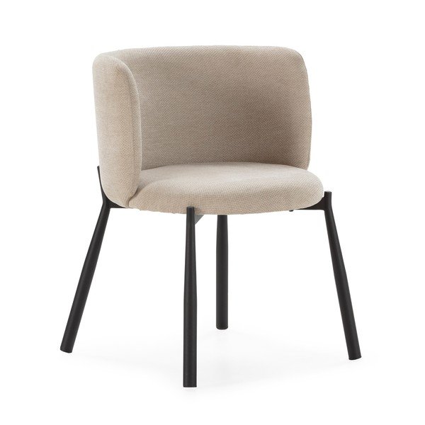 Béžová čalouněná jídelní křesla v sadě 2 ks Ginny – MOME