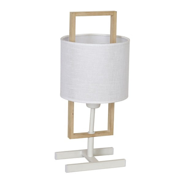 Bílá stolní lampa s dřevěnými detaily Glimte Sprite White