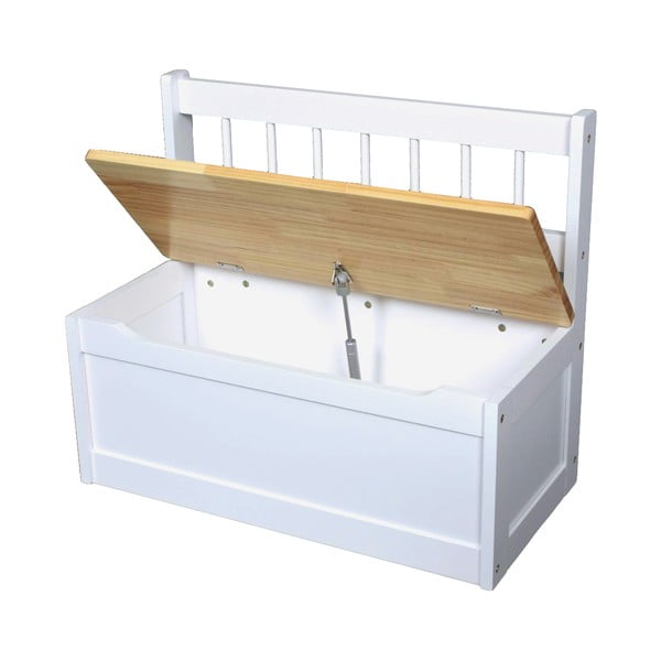 Bílá dětská lavice – Deco Pleasure-image-1