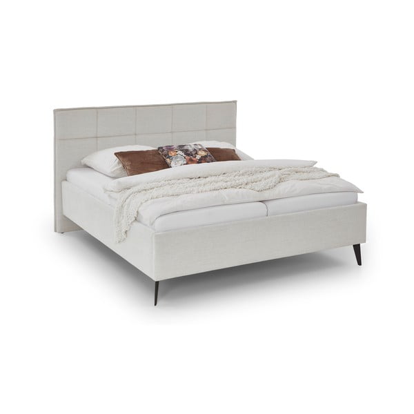 Béžová čalouněná dvoulůžková postel bez roštu 160x200 cm Paulo – Meise Möbel-image-4