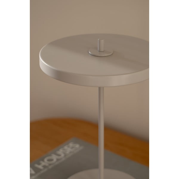 Světle šedá kovová LED stolní lampa s kovovým stínidlem (výška 31 cm) Asteria Move – UMAGE-image-3