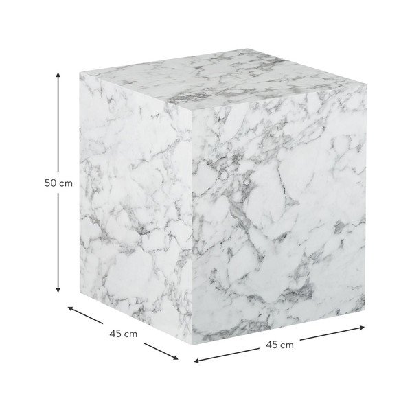 Odkládací stolek v mramorovém dekoru Westwing Collection Lesley-image-3