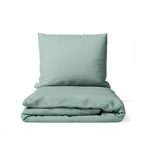 Zelené povlečení na jednolůžko z mikrosaténu 140x200 cm Basic – Bonami Essentials