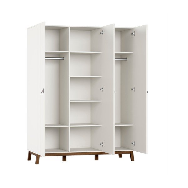 Béžová dětská šatní skříň 149x196x58 cm Sezane – Vipack-image-2