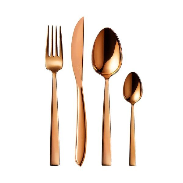 Nerezový příbor v měděné barvě 24 ks Copper – Orion