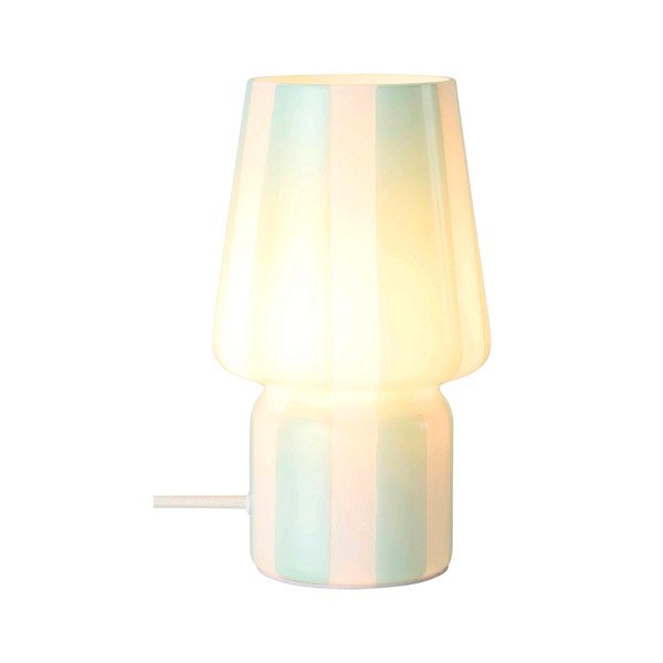 Bílá/modrá skleněná stolní lampa (výška 21,5 cm) Carlo – Ellos Home-image-3