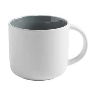 Bílý porcelánový hrnek s tmavě šedým vnitřkem Maxwell & Williams Tint, 440 ml
