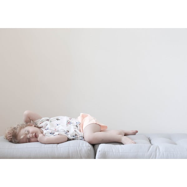 Dětské rozkládací křesílko s taburetkou Karup Design Mini Cube Light Blue-image-1