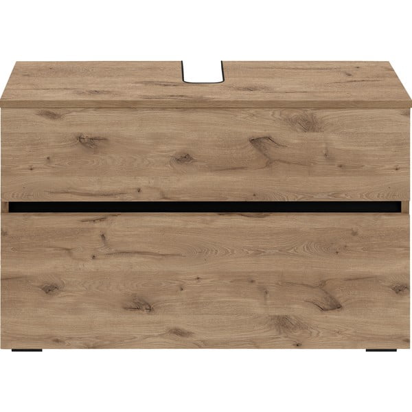 Skříňka pod umyvadlo v dekoru dubu v přírodní barvě 80x55 cm Wisla – Støraa