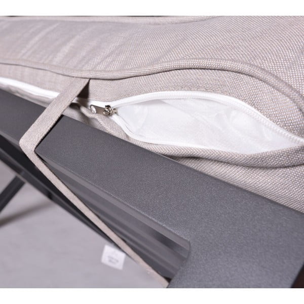 Černo-béžový kovový zahradní lounge set pro 8 Portland – Rojaplast-image-2