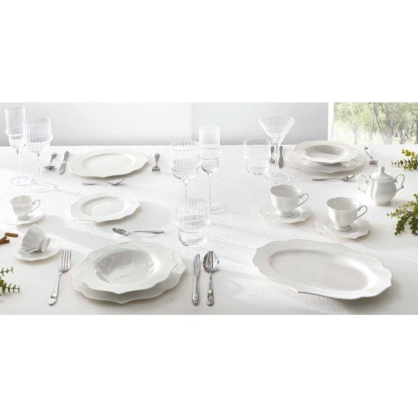Jídelní sada 18 ks z kostního porcelánu pro 6 osob Queen – Brandani-image-1