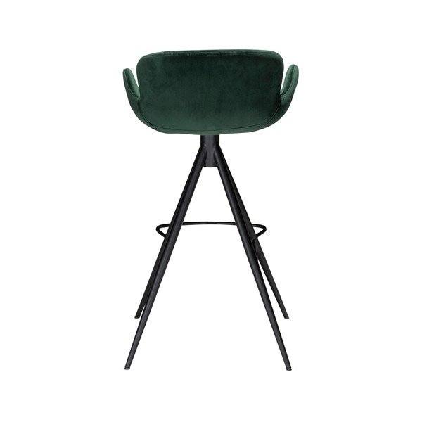 Tmavě zelená barová židle DAN–FORM Denmark Gaia Velvet, výška 98 cm-image-4