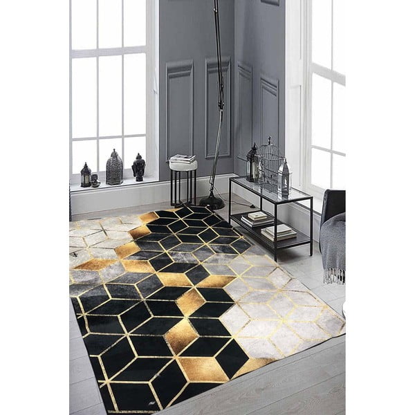 Černý koberec 230x160 cm Optic - Rizzoli-image-2