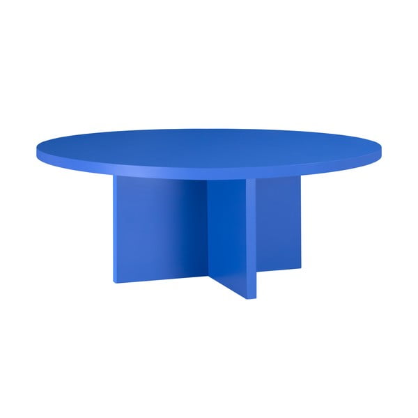 Modrý kulatý konferenční stolek ø 80 cm Pausa – Really Nice Things
